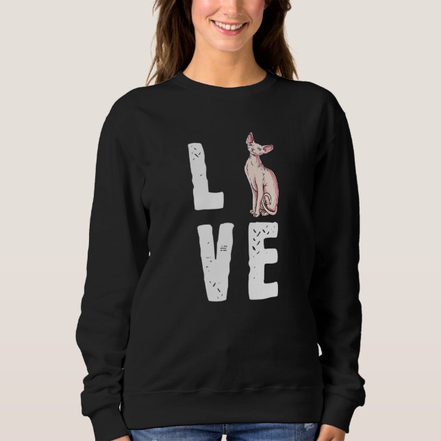 Cute Hairless Cat Kärlek My Sphynx T Shirt (Framsida)