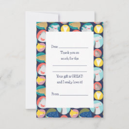 Cute hajarter fyller i tack kort