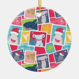 Cute-hajarter Julgransprydnad Keramik