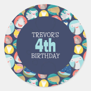 Cute-hajarter Runt Klistermärke