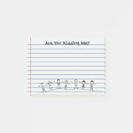 Cute håller du mig? Lärarpost Post-it Block