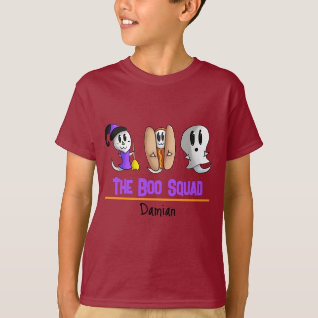 Cute Hallloween Kids Shirt The Boo Squad Shirt T Shirt (Framsida)