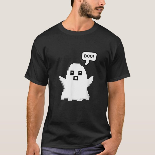 Cute Halloween 2018 8-bitars Aesthetic Pixel Art T Shirt (Framsida)