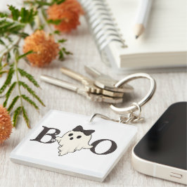 Cute Halloween Acrylic Keychain - Boo Ghost