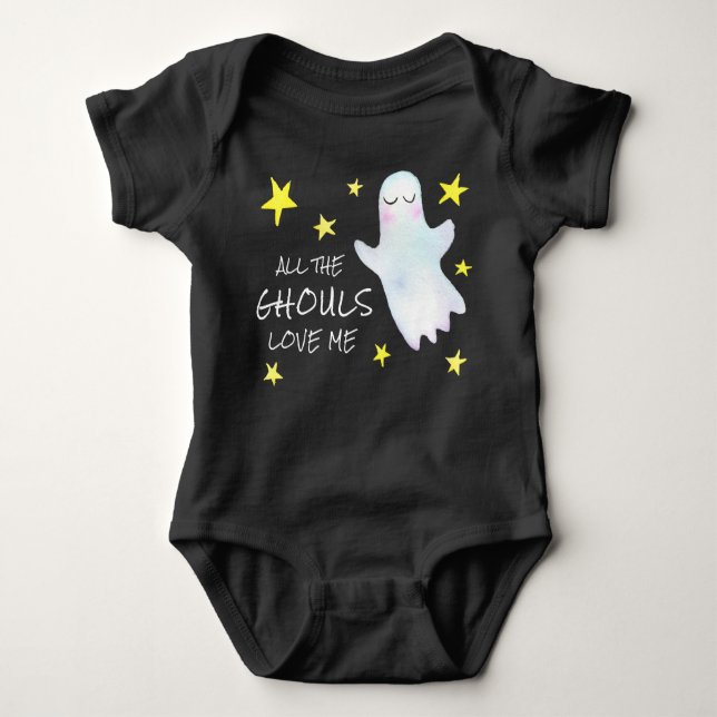 Cute Halloween Alla Ghouls Kärlek Me Boys T Shirt (Framsida)
