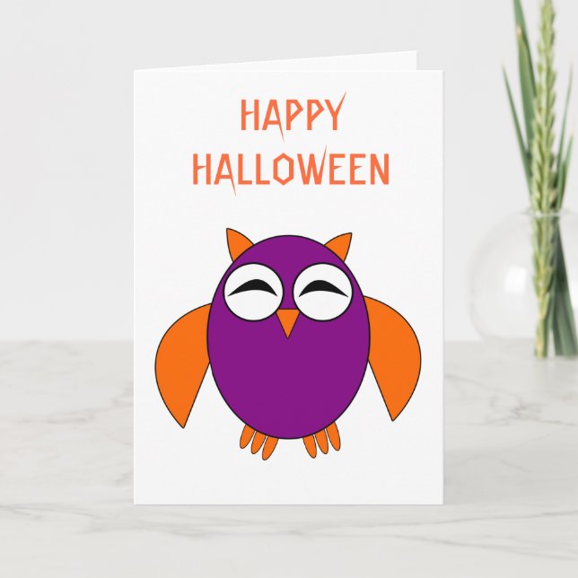 Cute Halloween Anpassningsbar Card Kort (Framsida)