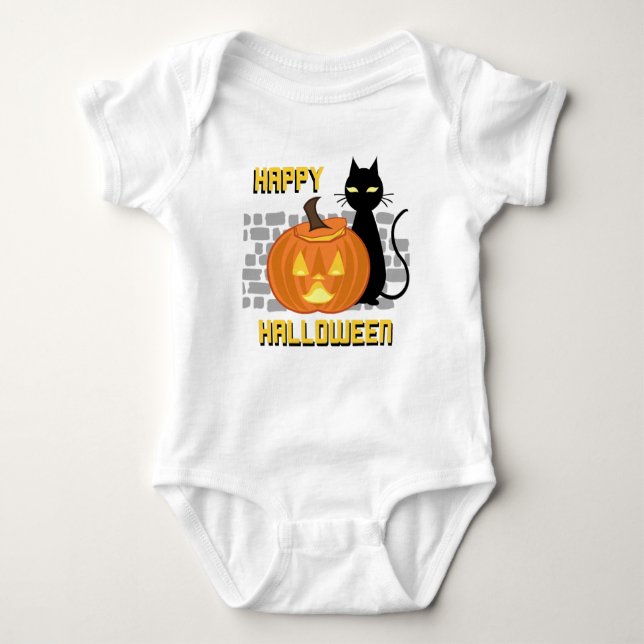 Cute Halloween  Baby Bodysuit T Shirt (Framsida)