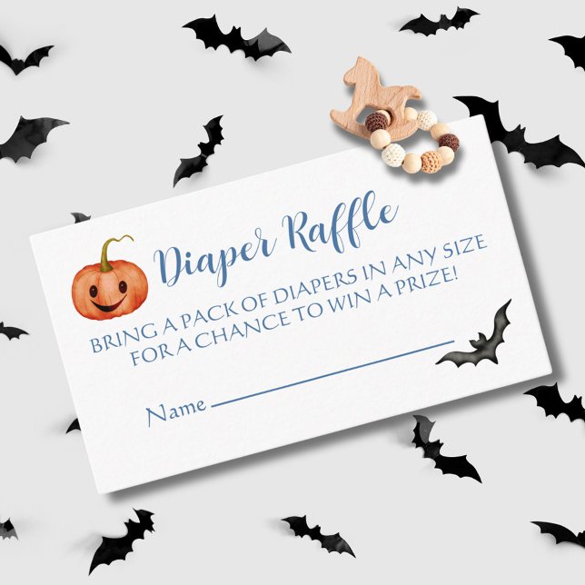 Cute Halloween Baby Shower Diaper Raffle Tilläggskort (Skapare uppladdad)
