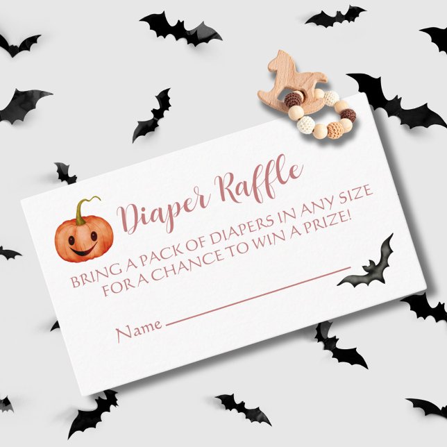 Cute Halloween Baby Shower Diaper Raffle Tilläggskort (Skapare uppladdad)