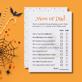 Cute Halloween Baby Shower Gissa vem som spelar sp Inbjudningar
