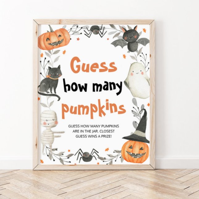 Cute Halloween Baby Shower vet hur många pumpor Poster (Skapare uppladdad)