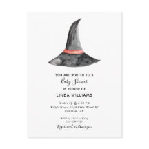 Cute Halloween Baby Shower Witch's Hat Simple