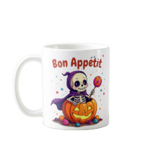 Cute Halloween baby-skelettet mugg