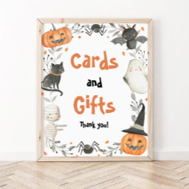 Cute Halloween-babyvykort och presentkort Poster