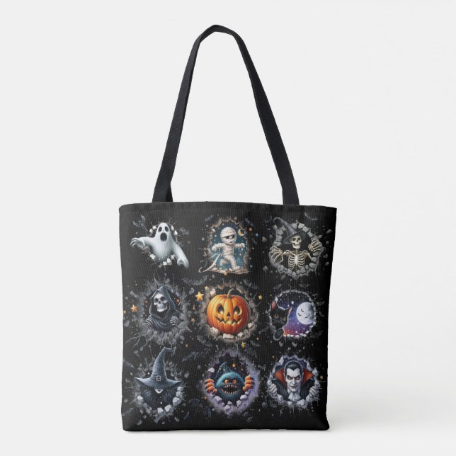 Cute Halloween Bag Tygkasse (Baksida)