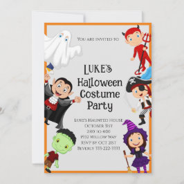 Cute Halloween Barn Costume Party Inbjudningar