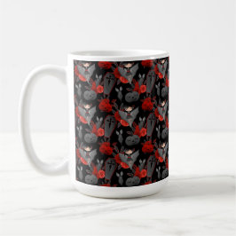 CUTE HALLOWEEN BATGIRLS PUMPKINS FLOWERS KAFFEMUGG