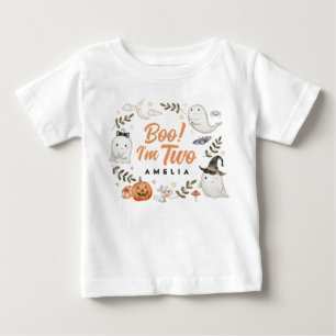Cute Halloween Birthday Boo! Två Baby T-Shirt