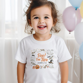 Cute Halloween Birthday Boo! Två Baby T-Shirt