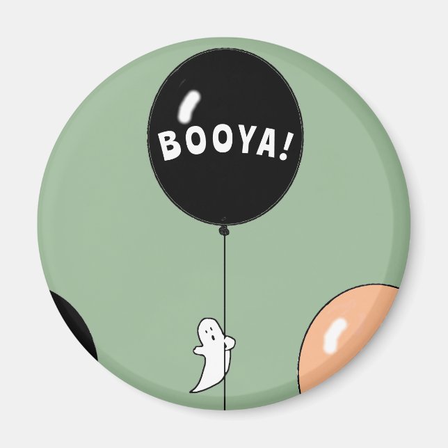 Cute Halloween Birthday Ghost Magnet (Framsidan)