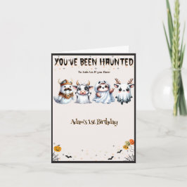Cute Halloween Birthday Inbjudan