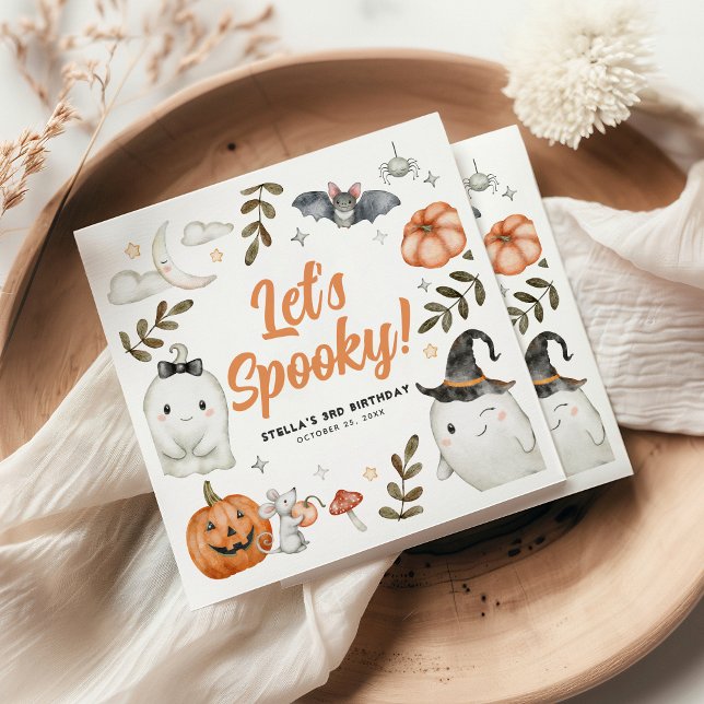 Cute Halloween Birthday Napkins Pappersservett (Skapare uppladdad)