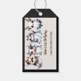 Cute Halloween Birthday Presentetikett