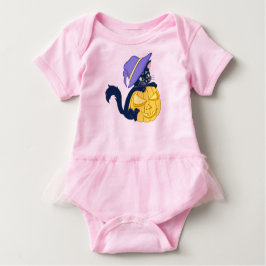 Cute Halloween Black Cat and Pumpkin Tee