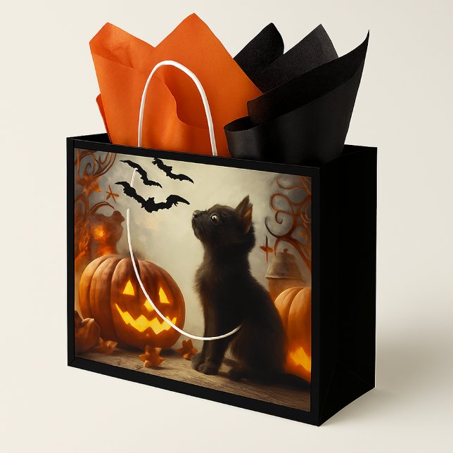 Cute Halloween Black Cat Gift Bag (Skapare uppladdad)