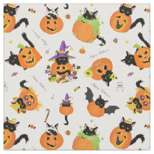 Cute Halloween Black Cat Pumpkin