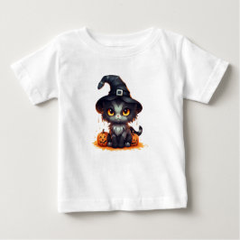 Cute Halloween Black Kitten T Shirt