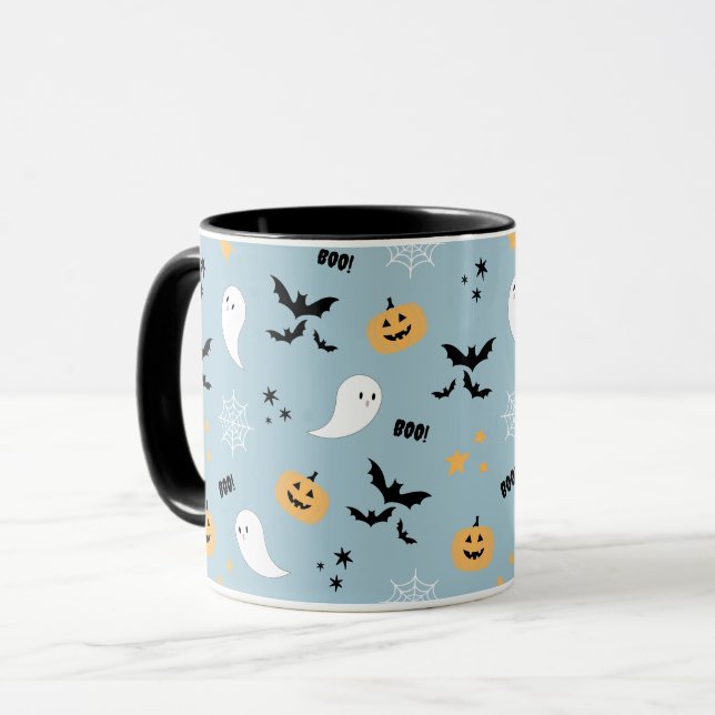 Cute Halloween Boo  Blue Mugg (Framsida vänster)