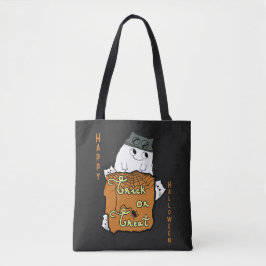 Cute Halloween Boo - Bus eller godis Halloween Tygkasse