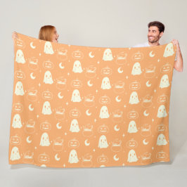 Cute Halloween Boo Ghost Mönster Fleecefilt