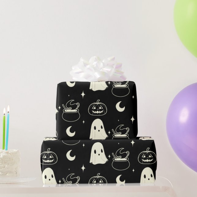 Cute Halloween Boo Ghost Mönster Presentpapper (Festgåvor)