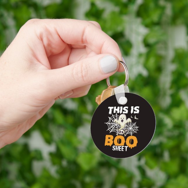 Cute Halloween Boo Lakan Ghost Gift Keychain Nyckelring (Hand)