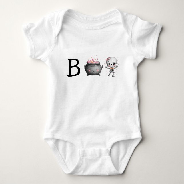Cute Halloween Boo T Shirt (Framsida)