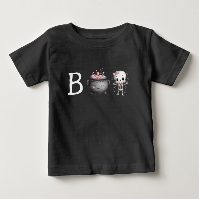 Cute Halloween Boo T Shirt (Framsida)