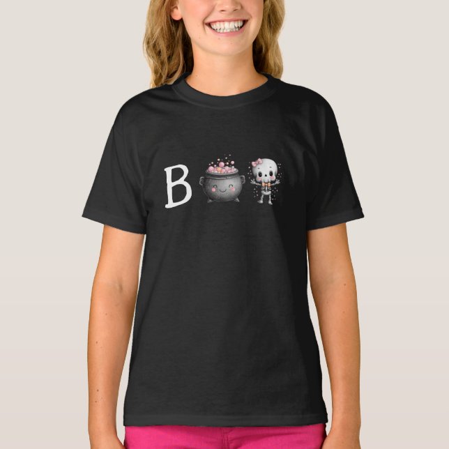 Cute Halloween Boo T Shirt (Framsida)