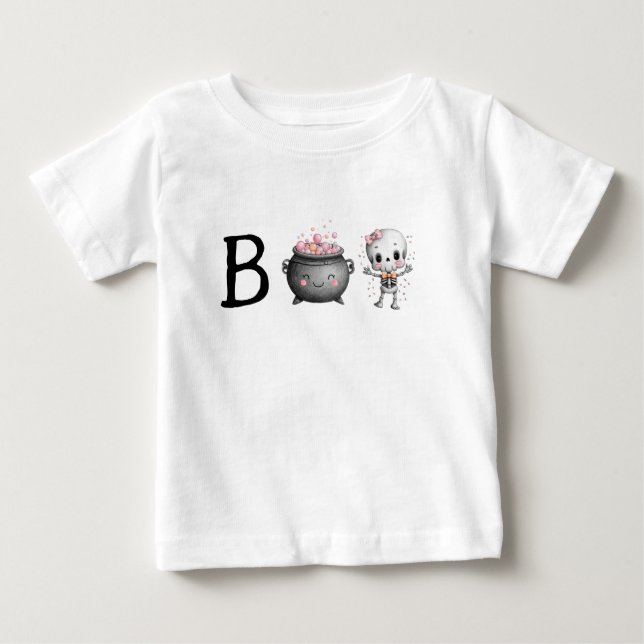 Cute Halloween Boo T Shirt (Framsida)