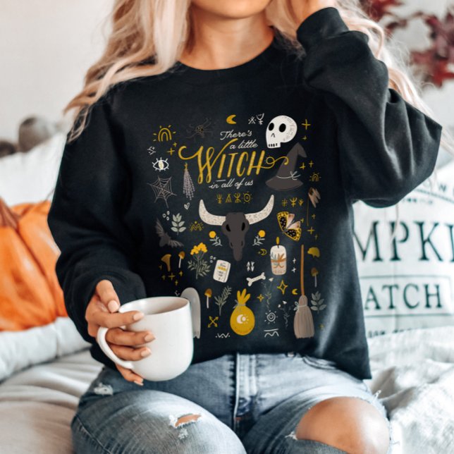 Cute Halloween Botaniskt Witch T Shirt (Skapare uppladdad)