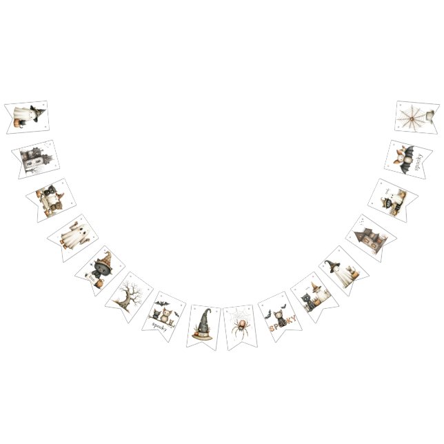 Cute Halloween Bunting Banner Vimplar (Alla)