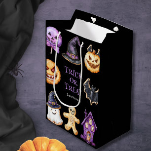 Cute Halloween Bus eller godis Gift Bag