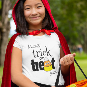 Cute Halloween Bus eller godis Girls T Shirt