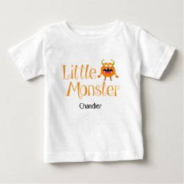 Cute Halloween Bus eller godis Little Monster Namn T Shirt