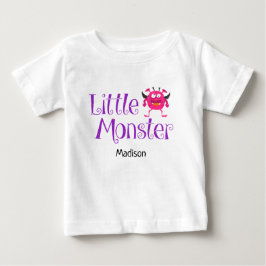 Cute Halloween Bus eller godis Little Monster Namn T Shirt