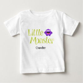 Cute Halloween Bus eller godis Little Monster Namn T Shirt