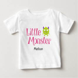 Cute Halloween Bus eller godis Little Monster Namn T Shirt