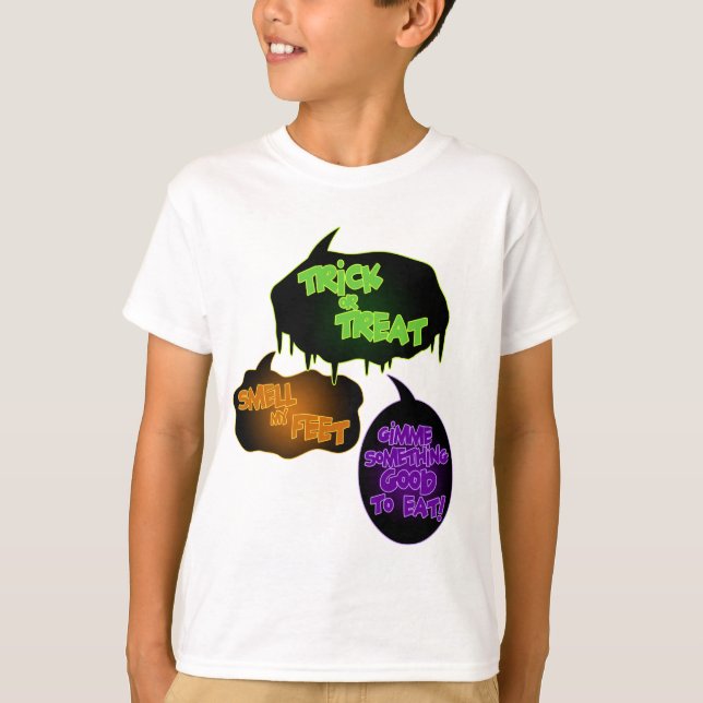 Cute Halloween Bus eller godis T Tee Shirt (Framsida)