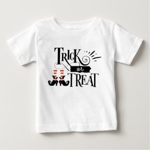 Cute Halloween Bus eller godis Witch Feet Kids T Shirt